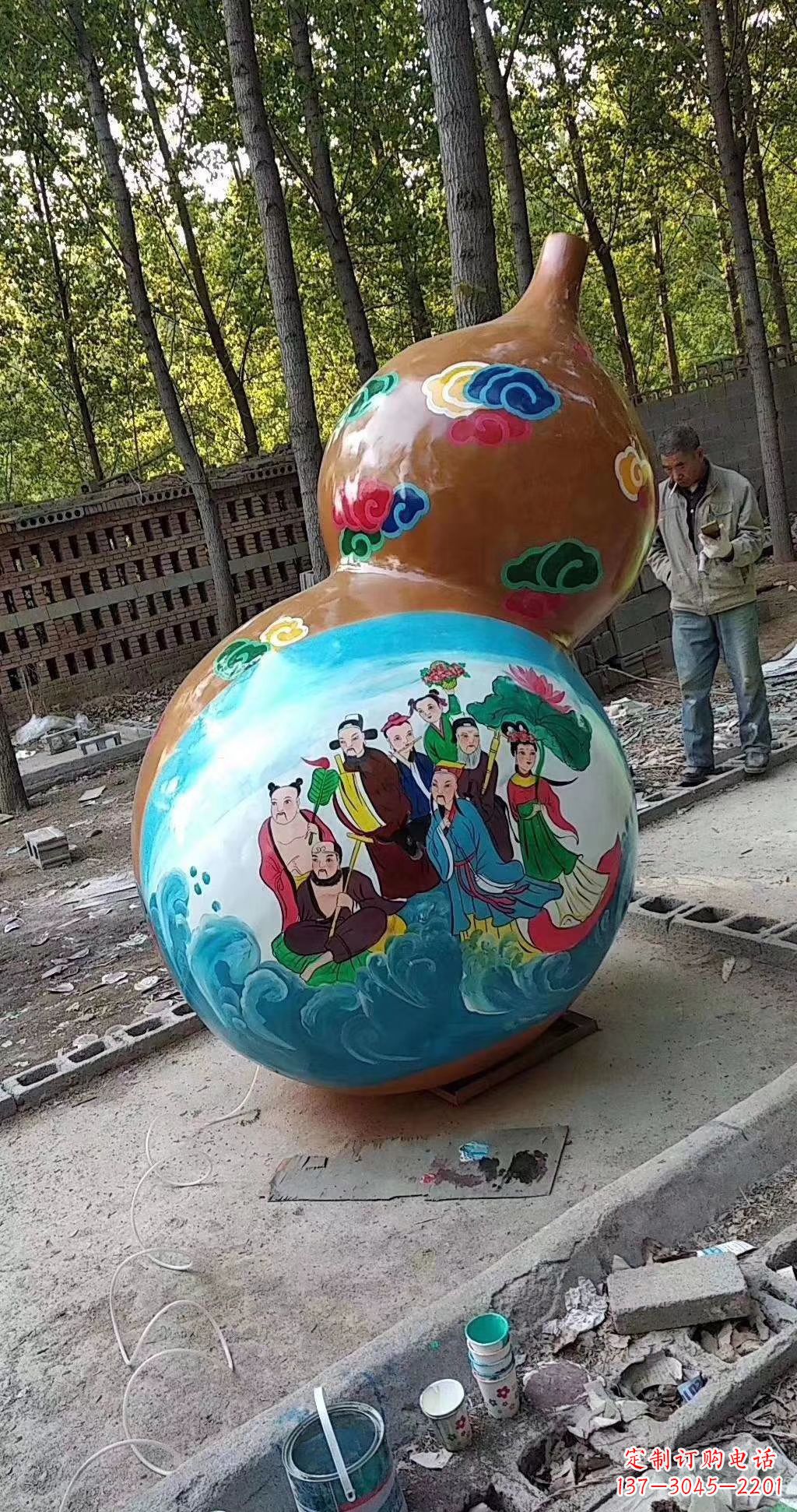 泉州玻璃钢葫芦雕塑一种全新的艺术形式