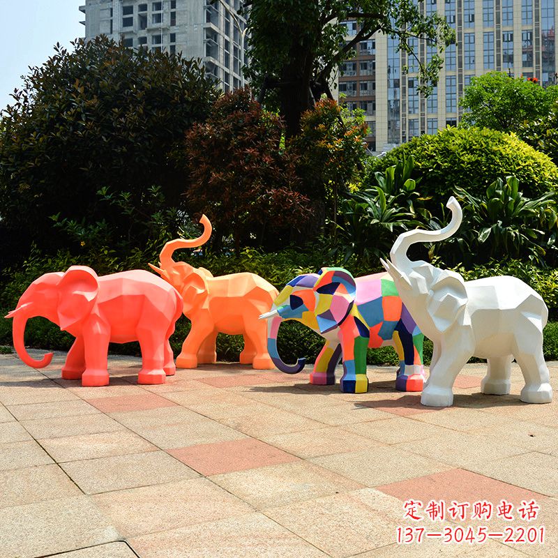 泉州金色大象雕塑活跃的商场游乐场