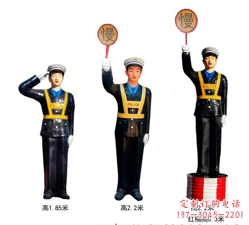 泉州玻璃钢警察雕塑象征警察的英勇