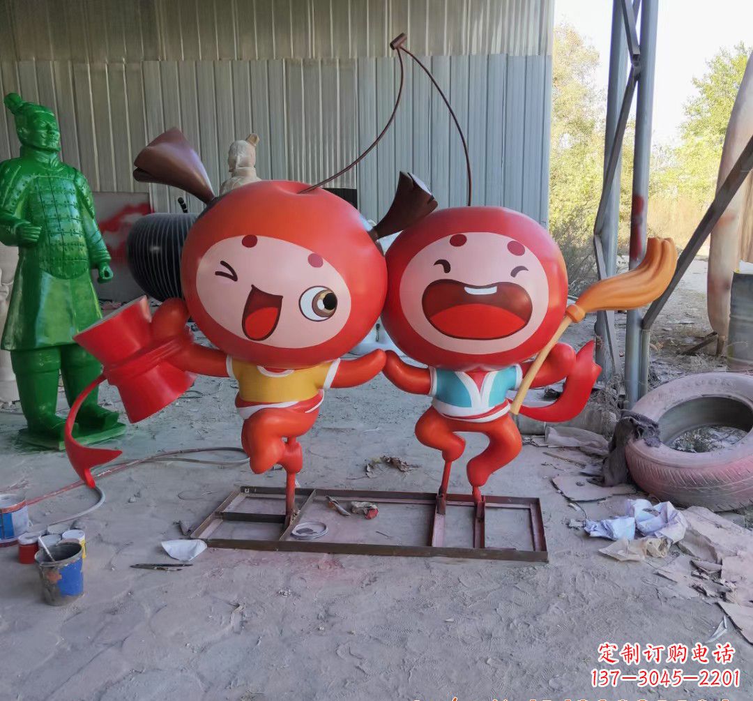 泉州精致的玻璃钢苹果雕塑