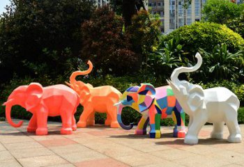泉州金色大象雕塑活跃的商场游乐场
