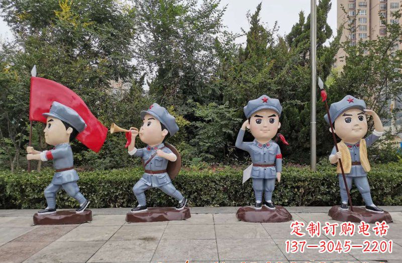 泉州红军雕塑象征着中国革命的精神