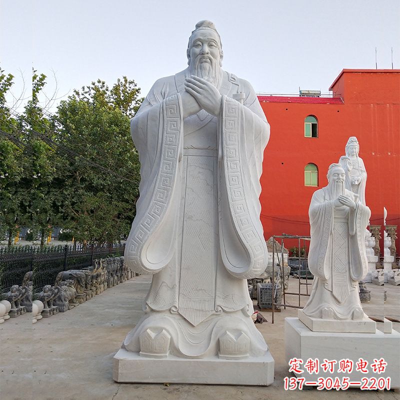 泉州玻璃钢制作的孔子雕塑