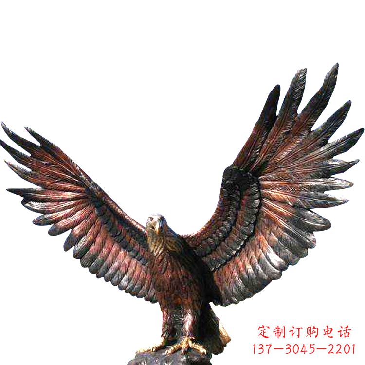 泉州玻璃钢老鹰仿铜雕塑