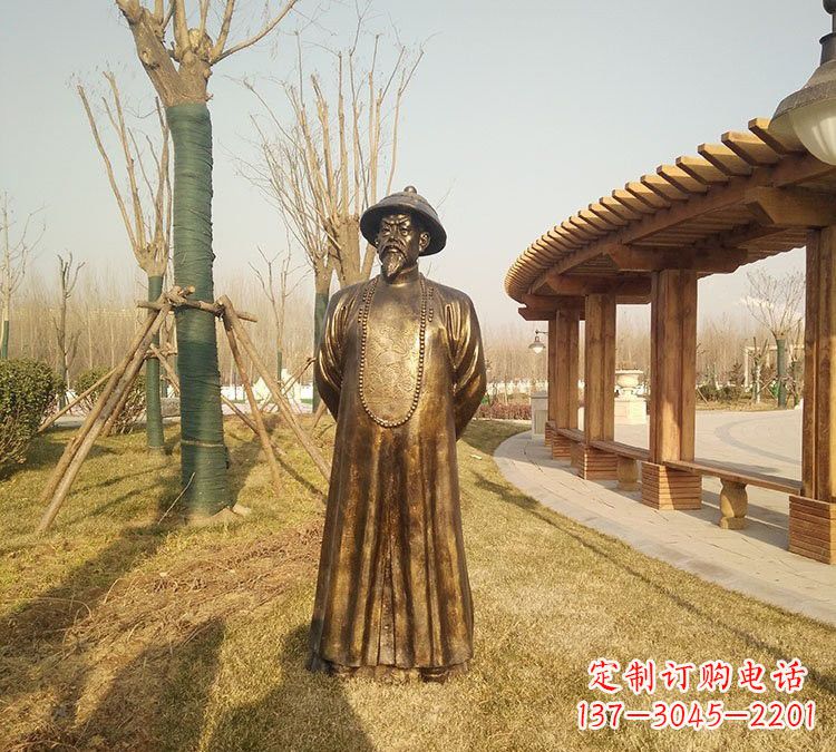 泉州玻璃钢林则徐雕塑