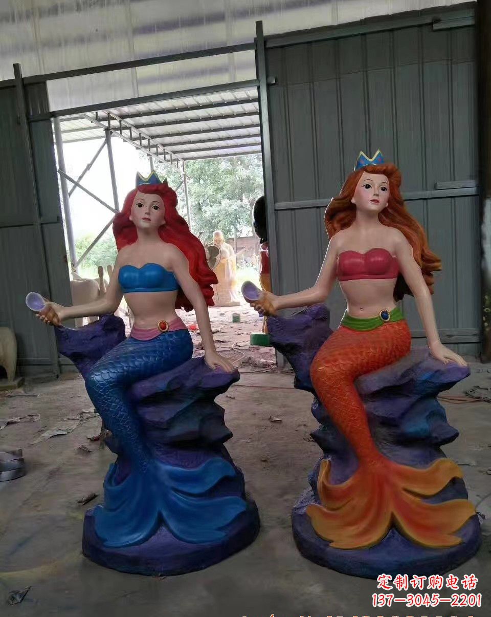 泉州玻璃钢美人鱼雕塑——精美的艺术作品