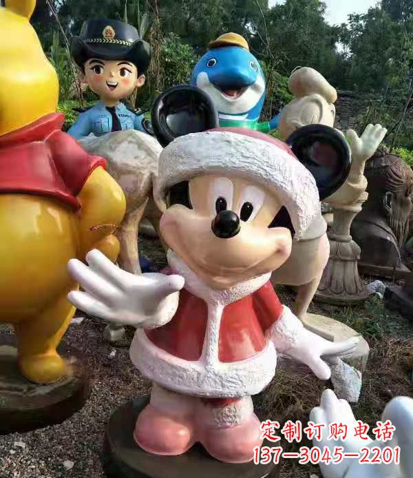 泉州玻璃钢米老鼠和唐老鸭卡通动物雕塑