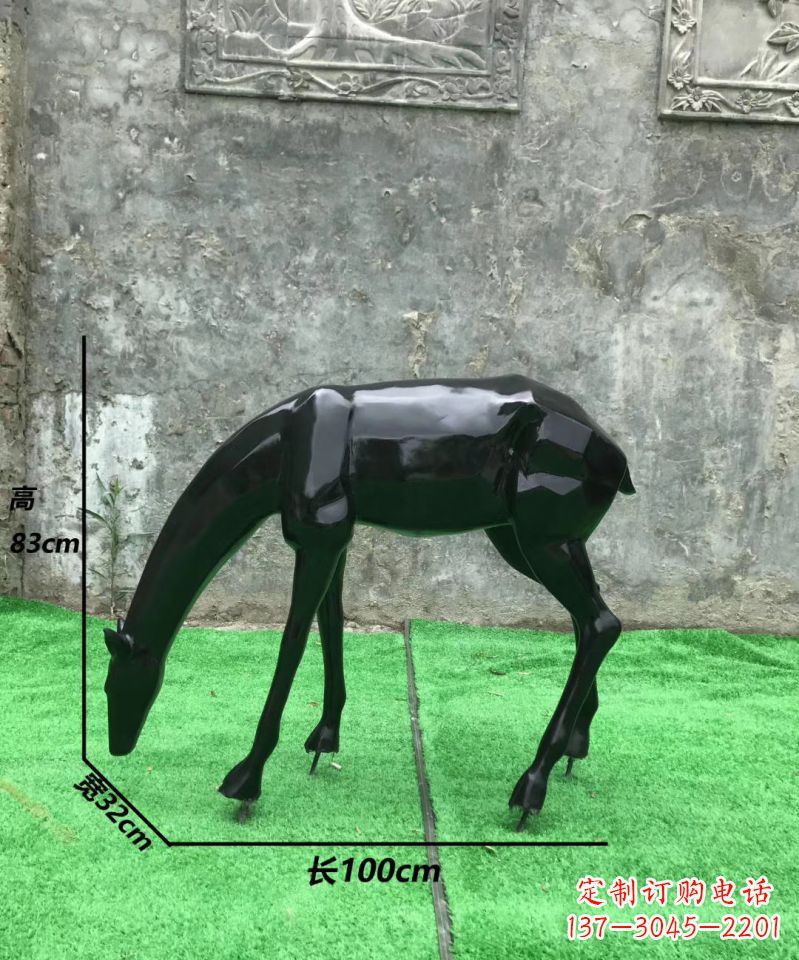 泉州玻璃钢制作的鹿雕塑