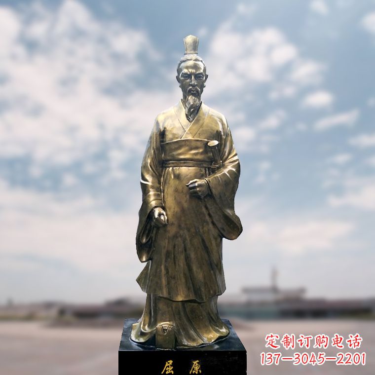 泉州玻璃钢制屈原雕塑