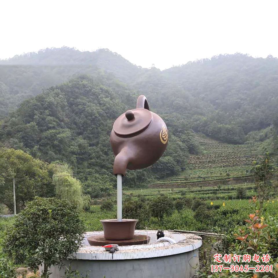 泉州玻璃钢天壶喷泉精致而神奇的雕塑