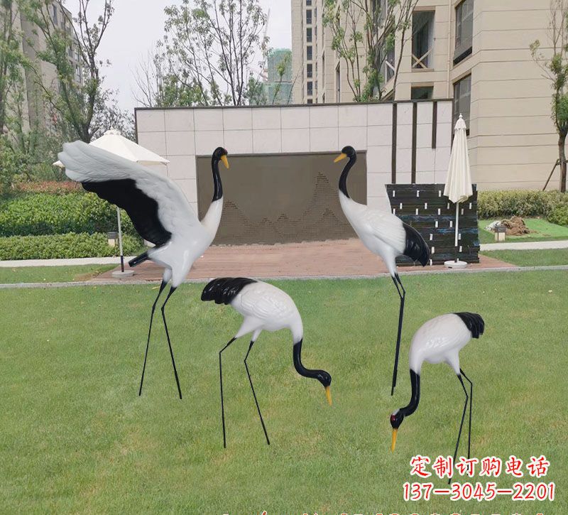 泉州精美玻璃钢仙鹤雕塑