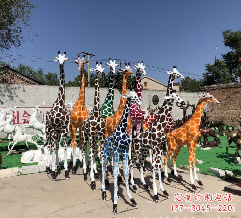 泉州玻璃钢长颈鹿雕塑222