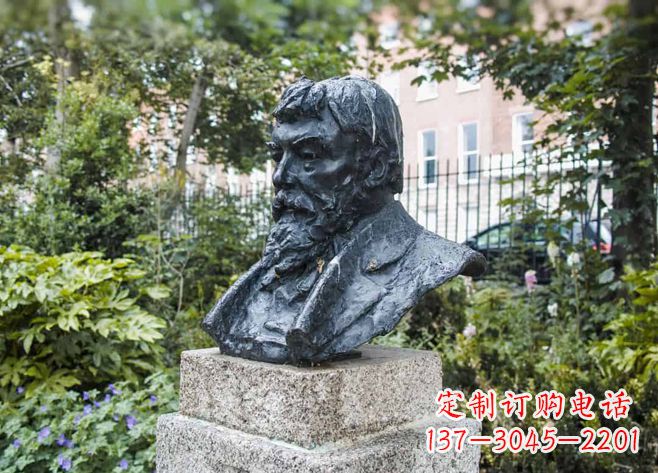 泉州伯特兰·罗素铜雕胸像-世界名人英国著名哲学家雕塑