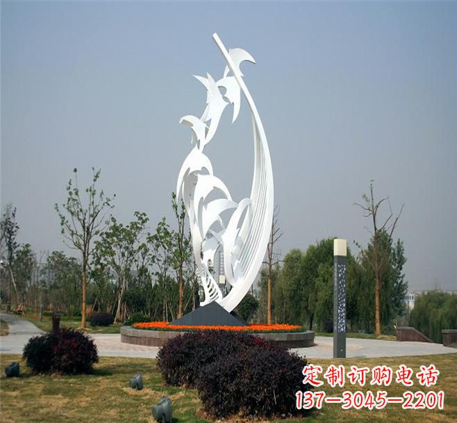 泉州不锈钢爱心大雁雕塑
