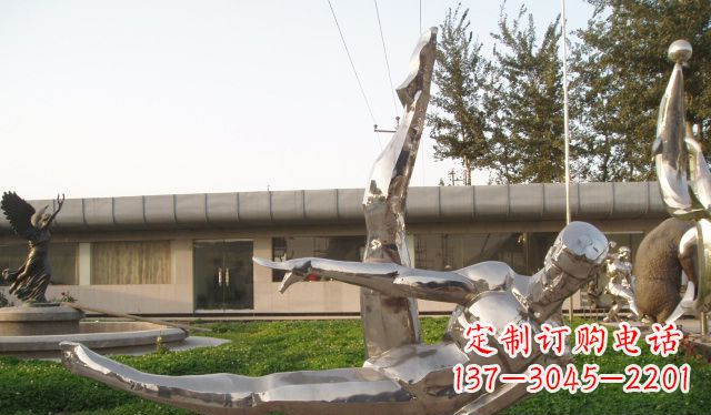 泉州不锈钢鞍马运动人物雕塑