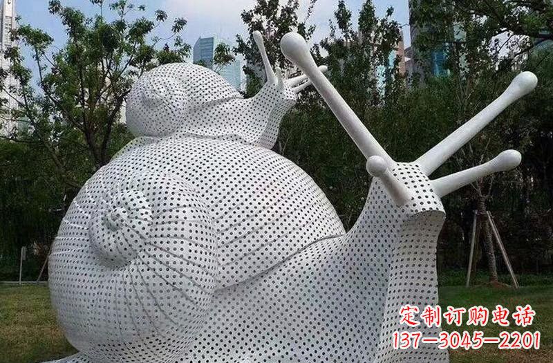 泉州不锈钢编织抽象蜗牛雕塑