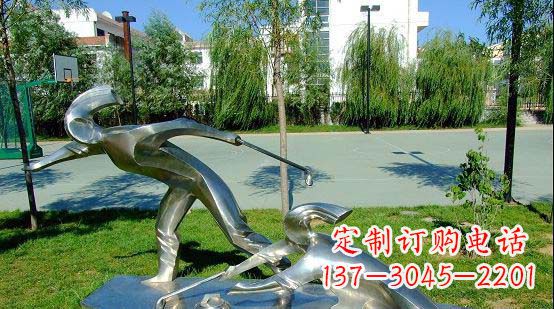 泉州不锈钢冰壶运动雕塑