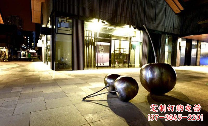 泉州不锈钢樱桃雕塑