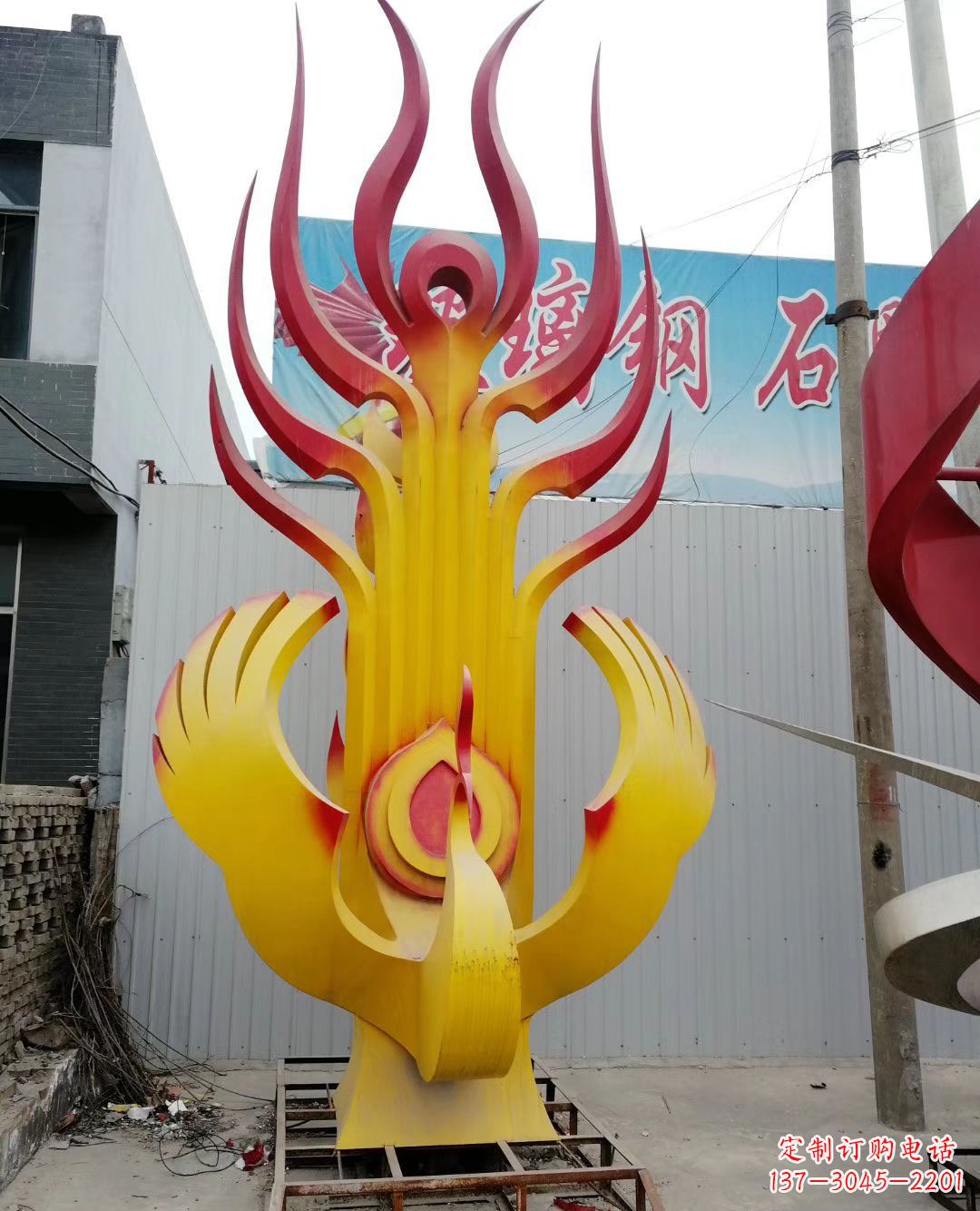 泉州不锈钢彩色凤凰雕塑