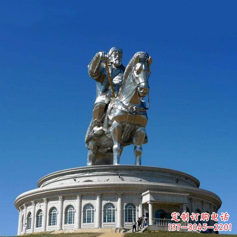 泉州不锈钢成吉思汗雕像-大型景区景点广场人物雕塑