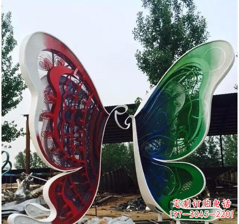 泉州不锈钢城市彩色蝴蝶雕塑——美丽的视觉盛宴