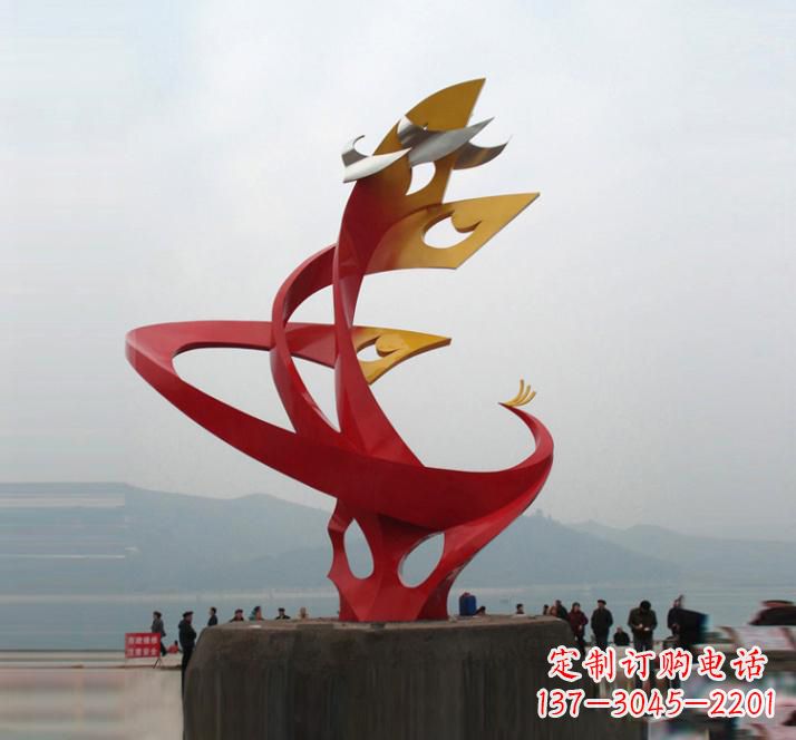 泉州不锈钢城市抽象凤凰雕塑