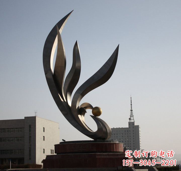 泉州不锈钢城市抽象凤凰雕塑222