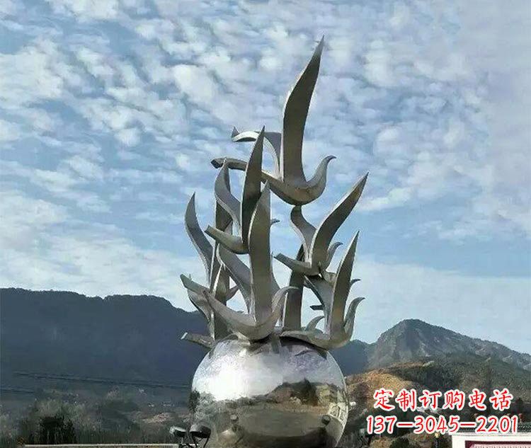 泉州不锈钢地球雕塑为和平呼唤