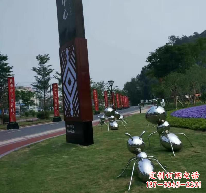 泉州不锈钢城市创意蚂蚁雕塑
