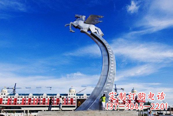 泉州精美不锈钢飞马雕塑