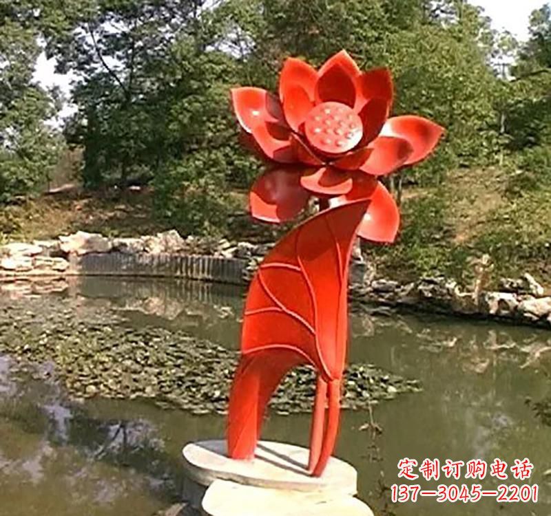泉州不锈钢荷花雕塑激发城市艺术灵感