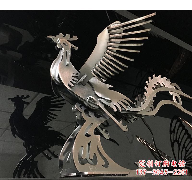泉州不锈钢齿轮凤凰雕塑