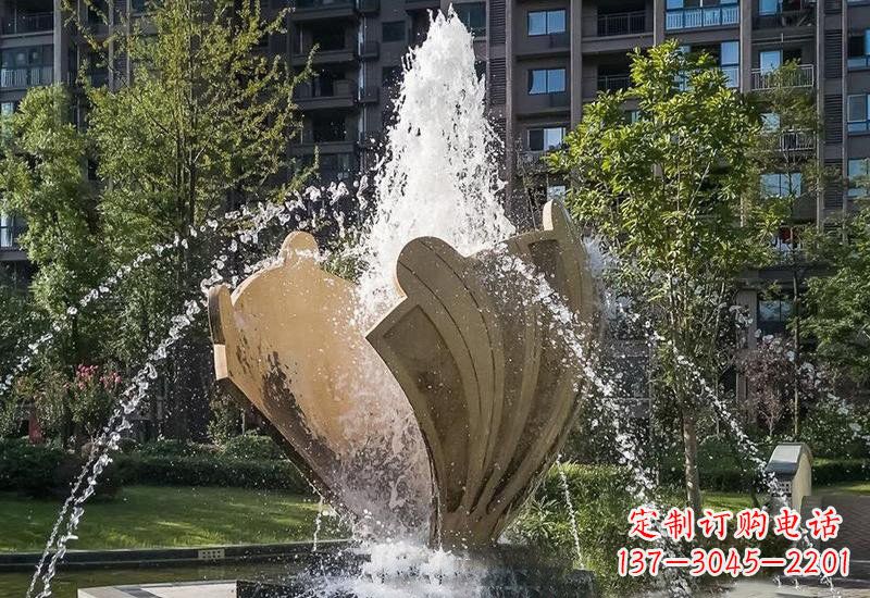 泉州不锈钢贝壳喷泉雕塑精美而又耐用