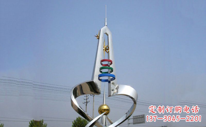 泉州不锈钢抽象避雷针雕塑