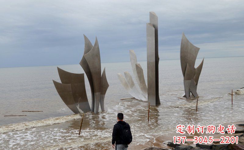 泉州不锈钢船帆海边景观雕塑