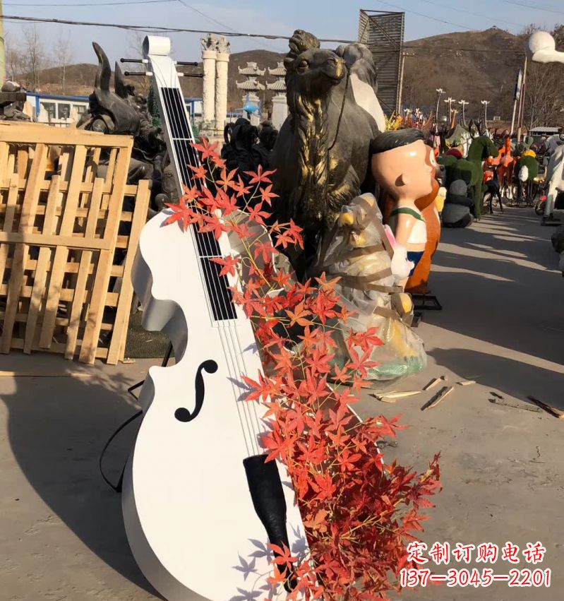 泉州不锈钢大提琴雕塑—精致的艺术精品