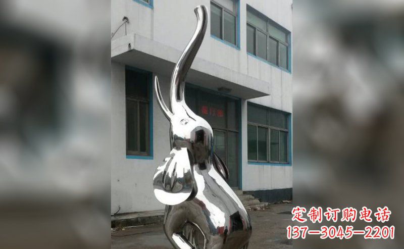泉州不锈钢抽象大象雕塑