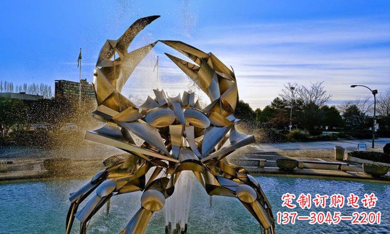 泉州不锈钢抽象大型螃蟹雕塑