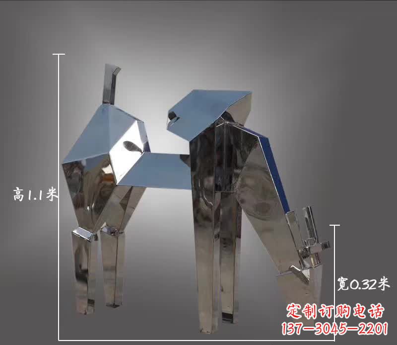 泉州不锈钢动物雕塑——鹿