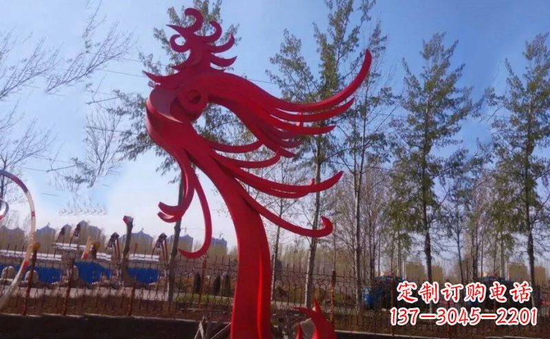 泉州不锈钢凤凰雕塑——象征着美丽与力量