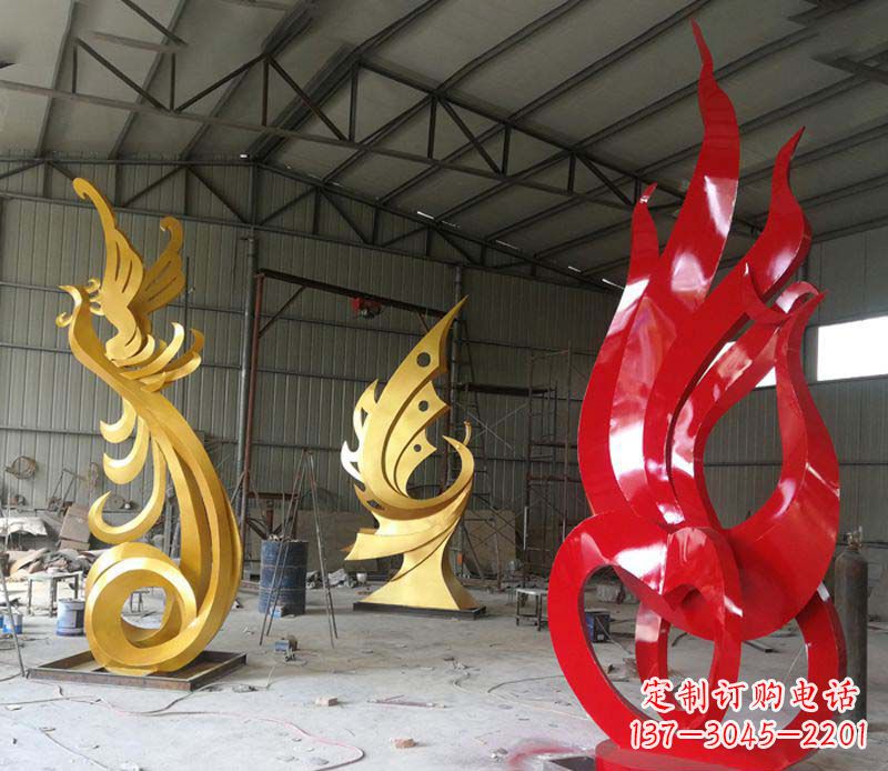 泉州不锈钢抽象凤凰雕塑