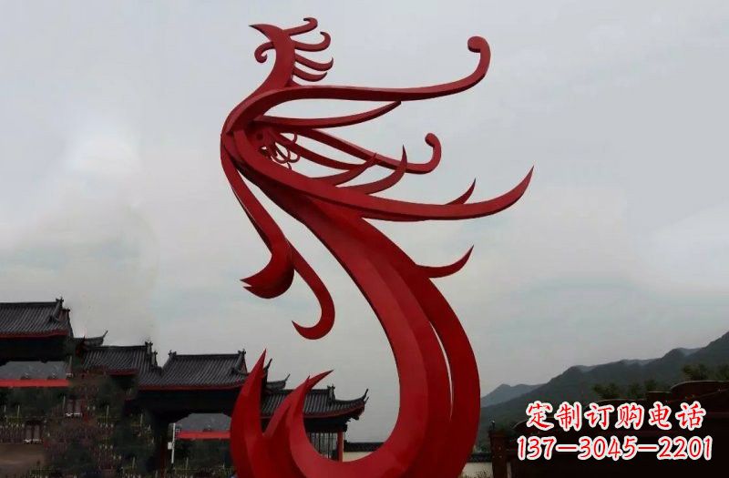 泉州不锈钢抽象凤凰雕塑222