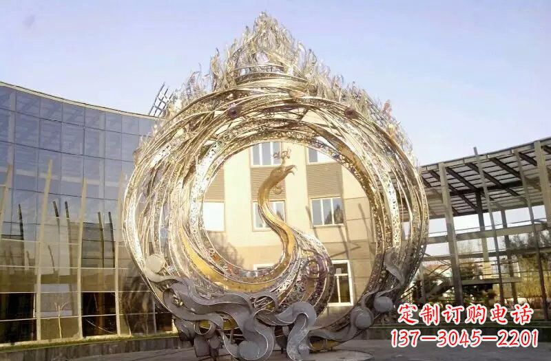泉州不锈钢凤凰涅槃雕塑