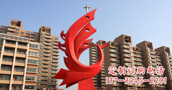 泉州不锈钢抽象凤凰小区雕塑