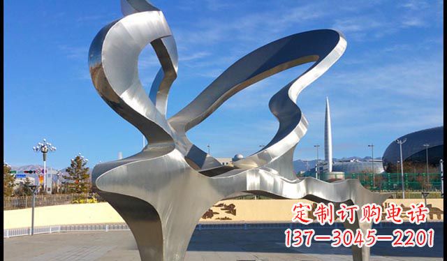 泉州不锈钢抽象钢琴雕塑1