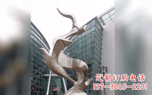 泉州不锈钢抽象鸽子雕塑 (2)