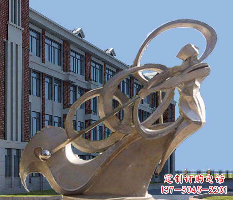 泉州不锈钢抽象高尔夫球人物雕塑