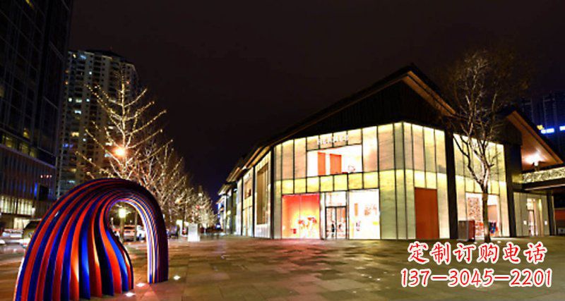 泉州不锈钢拱门雕塑——点缀街边景观