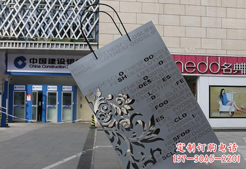 泉州不锈钢购物袋雕塑——给人以美感的艺术品