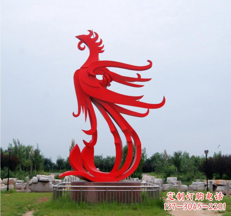 泉州不锈钢凤凰雕塑绚丽多彩的艺术之美